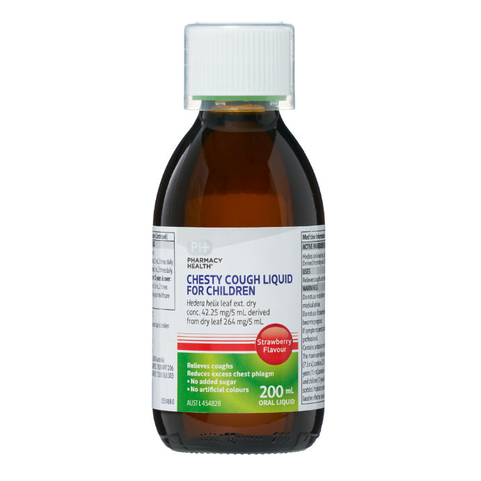 Pharmacy Health Kids Chesty Cough Syrup S/berry 200ml - Cutprice Online