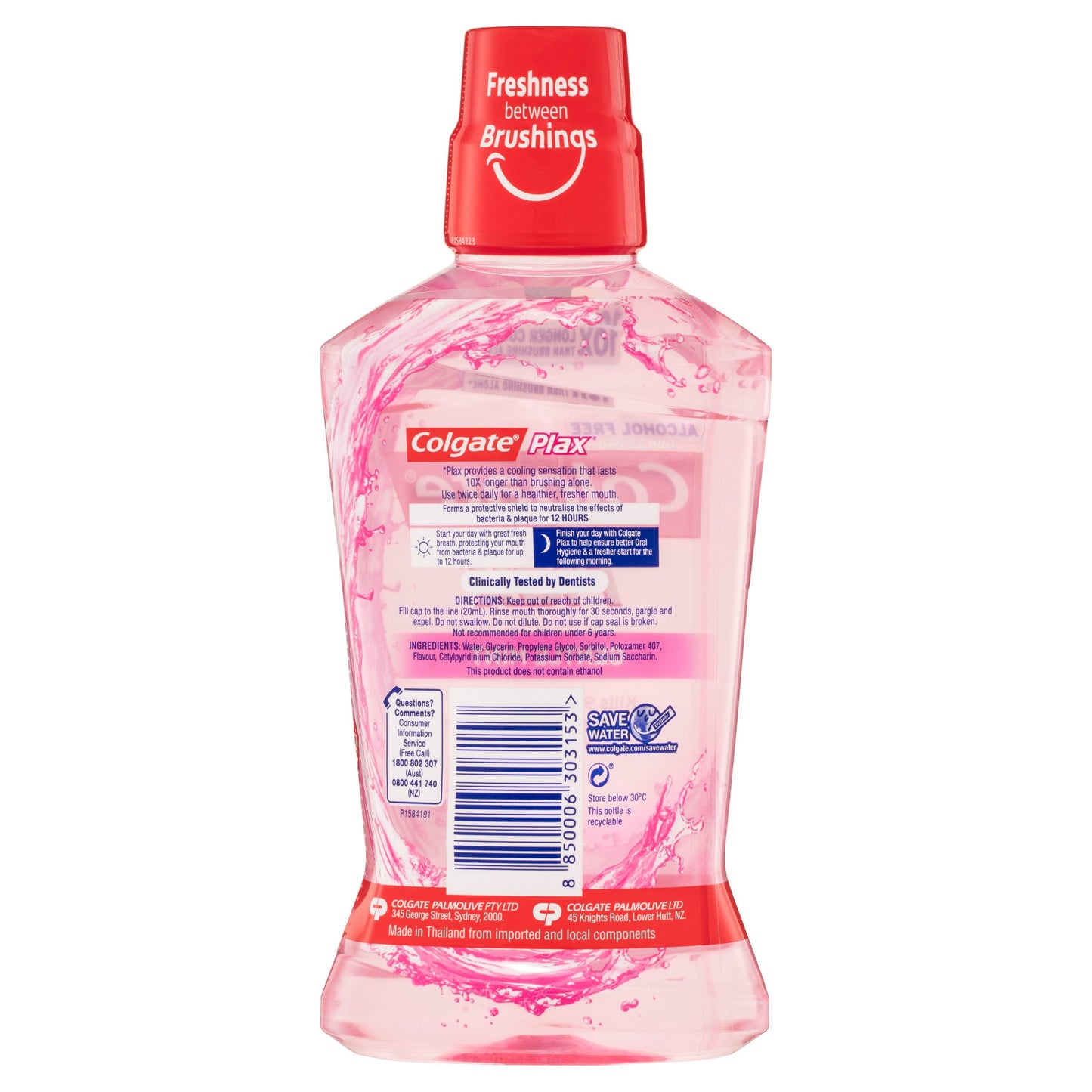 Colgate Plax Alcohol Free Antibacterial Mouthwash Gentle Mint 500mL - Cutprice Online