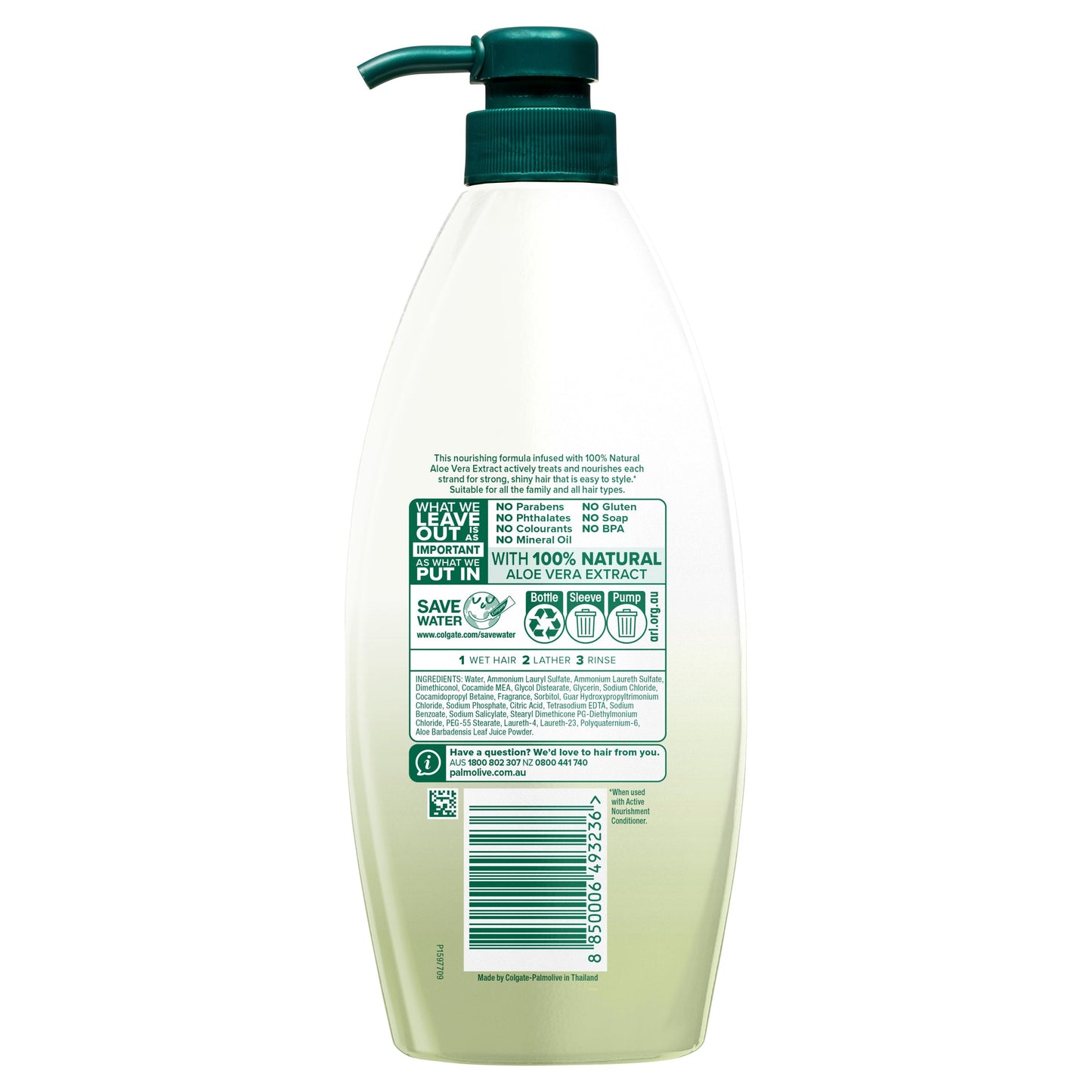 Palmolive Naturals Active Nourishment Normal Hair Shampoo Aloe Vera & Fruit Vitamins 700mL - Cutprice Online