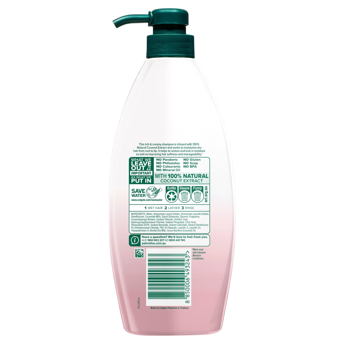 Palmolive Naturals Intensive Moisture Shampoo Coconut Cream 700mL - Cutprice Online