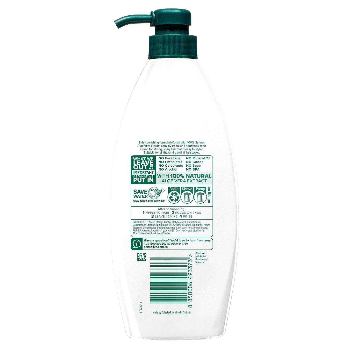 Palmolive Naturals Active Nourishment Normal Hair Conditioner Aloe Vera & Fruit Vitamins 700mL - Cutprice Online