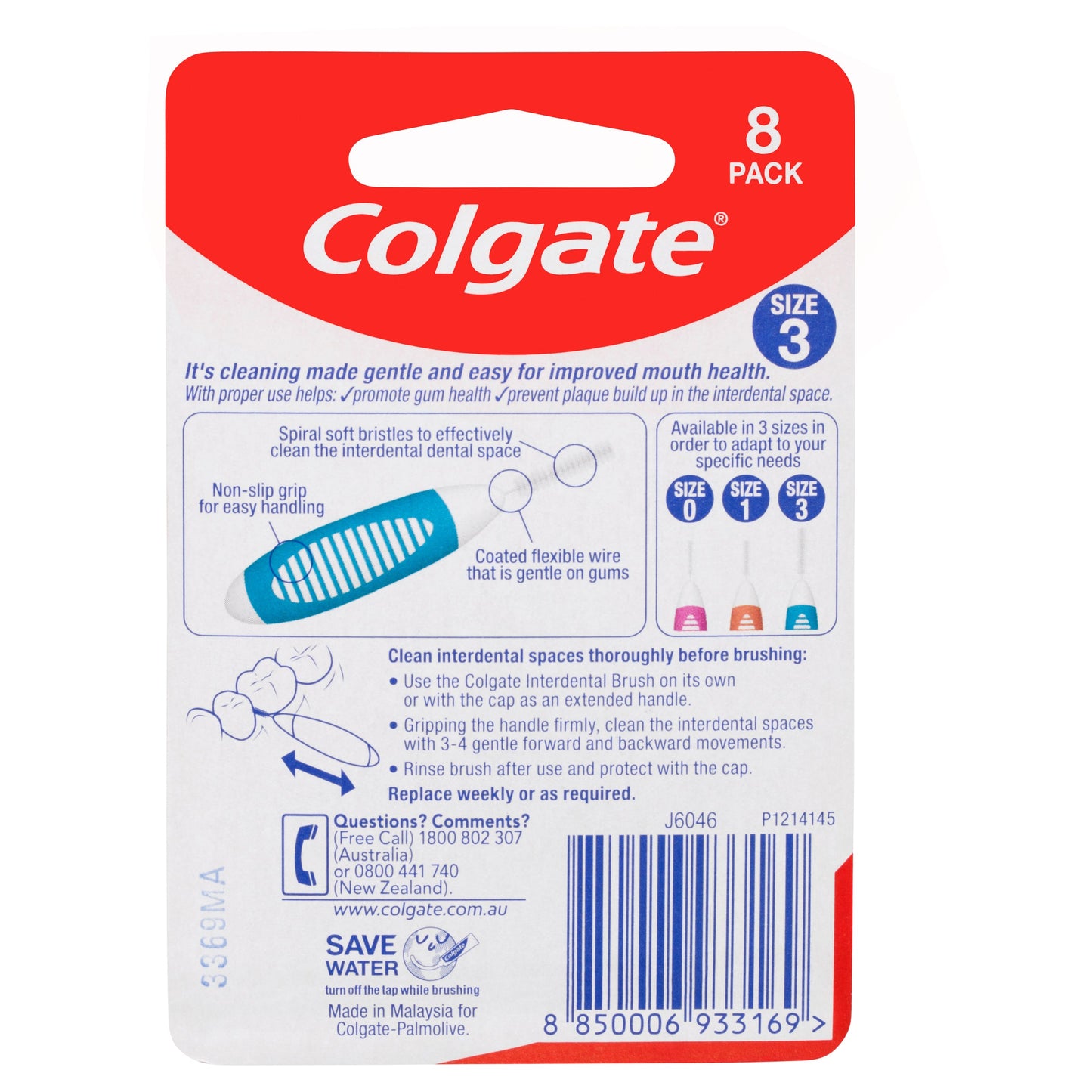 Colgate Interdental Brushes Size 3 8 Pack - Cutprice Online