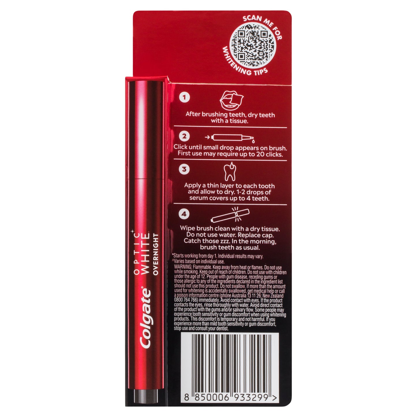 Colgate Optic White Overnight Teeth Whitening Treatment Pen 2.5mL - Cutprice Online
