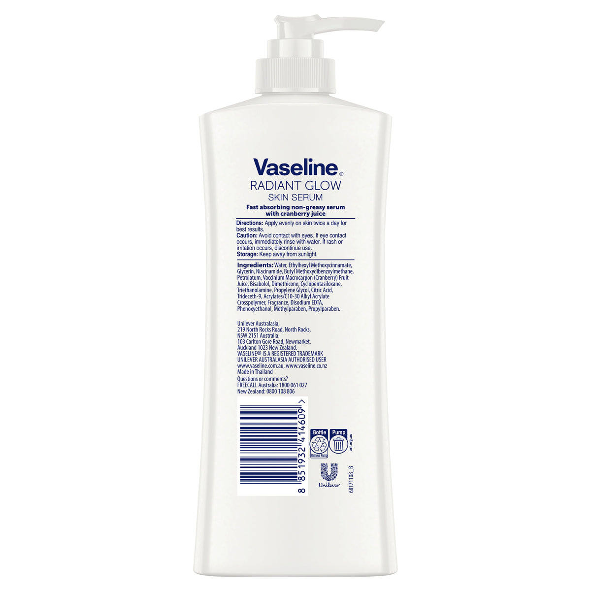 Vaseline Radiant Glow Skin Serum 400ml - Cutprice Online