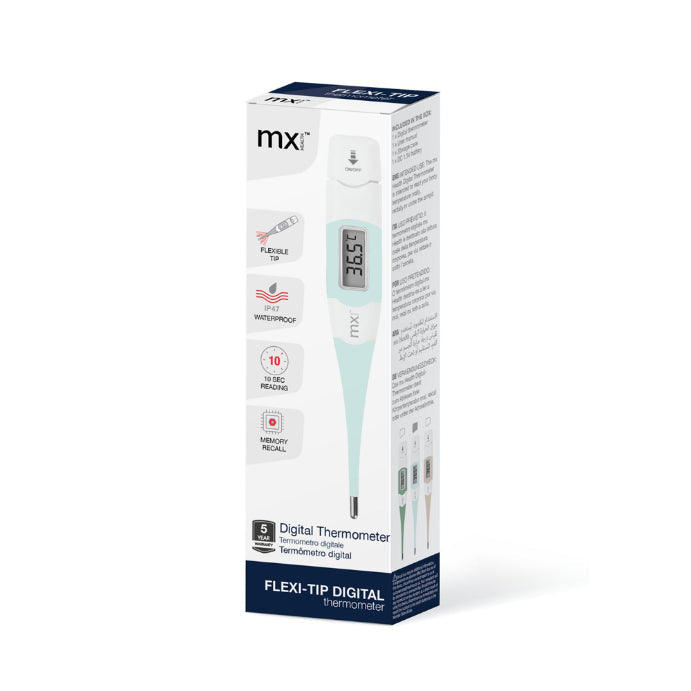 Medinox Thermometer Digital Flexi-tip Powder Blue 1 Each