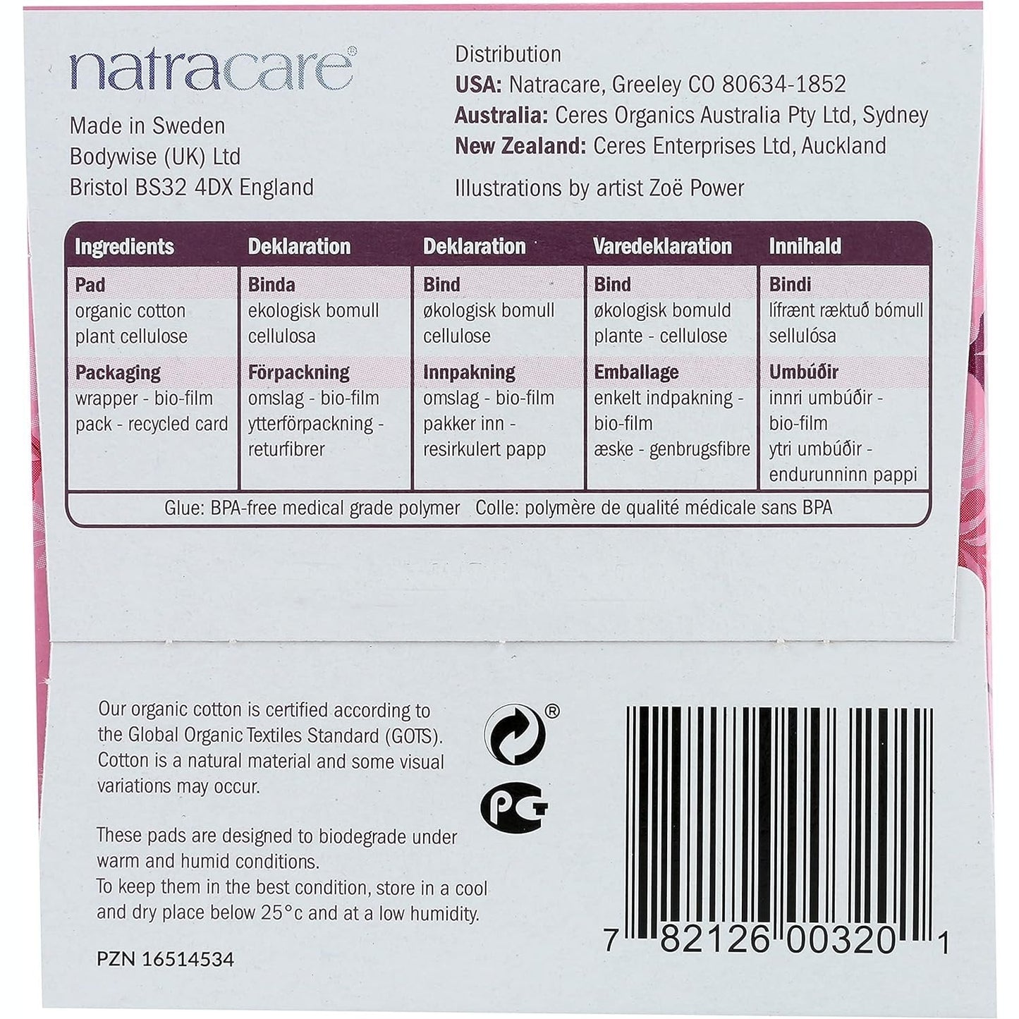 Natracare Ultra Extra Pads Long with Organic Cotton Cover x 8 Pack - Cutprice Online