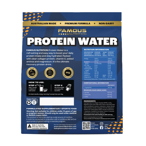 Famous Nutrition Protein Water Orange & Mango 300g