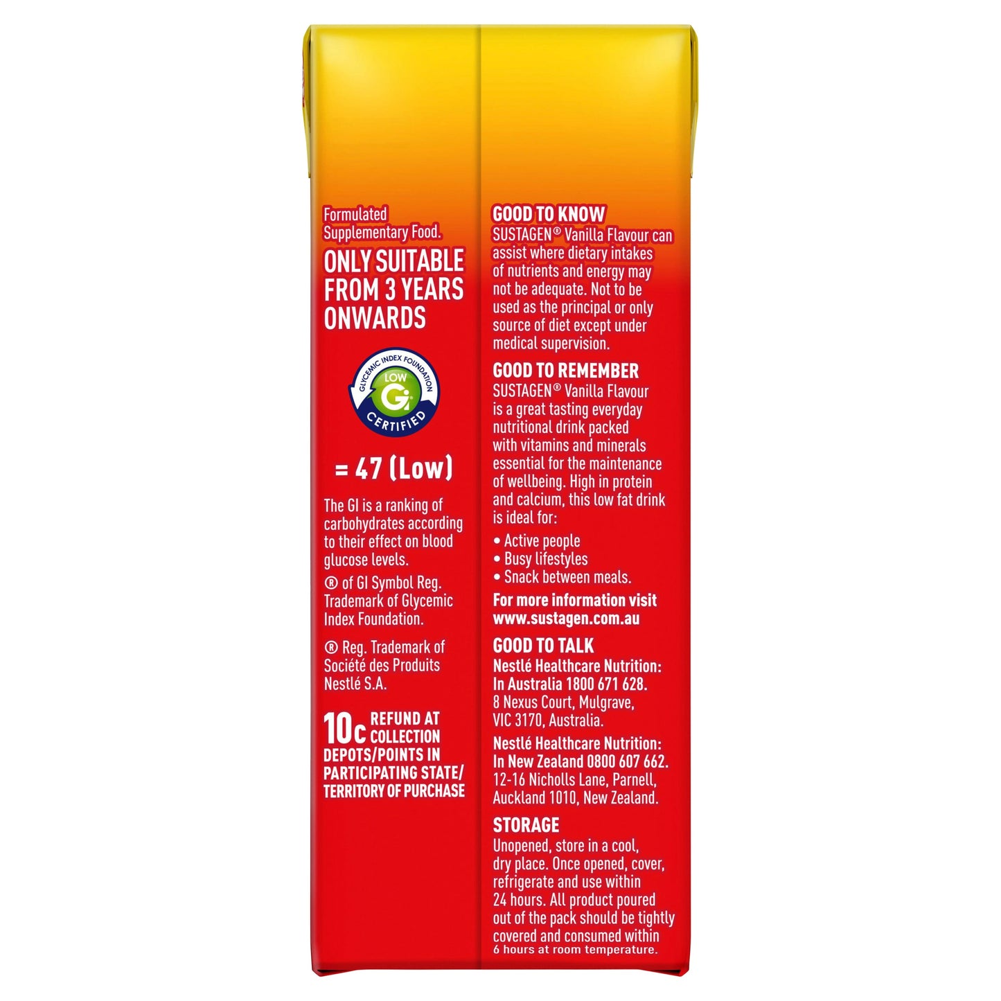 Sustagen Ready To Drink Smooth Vanilla 250ml - Cutprice Online