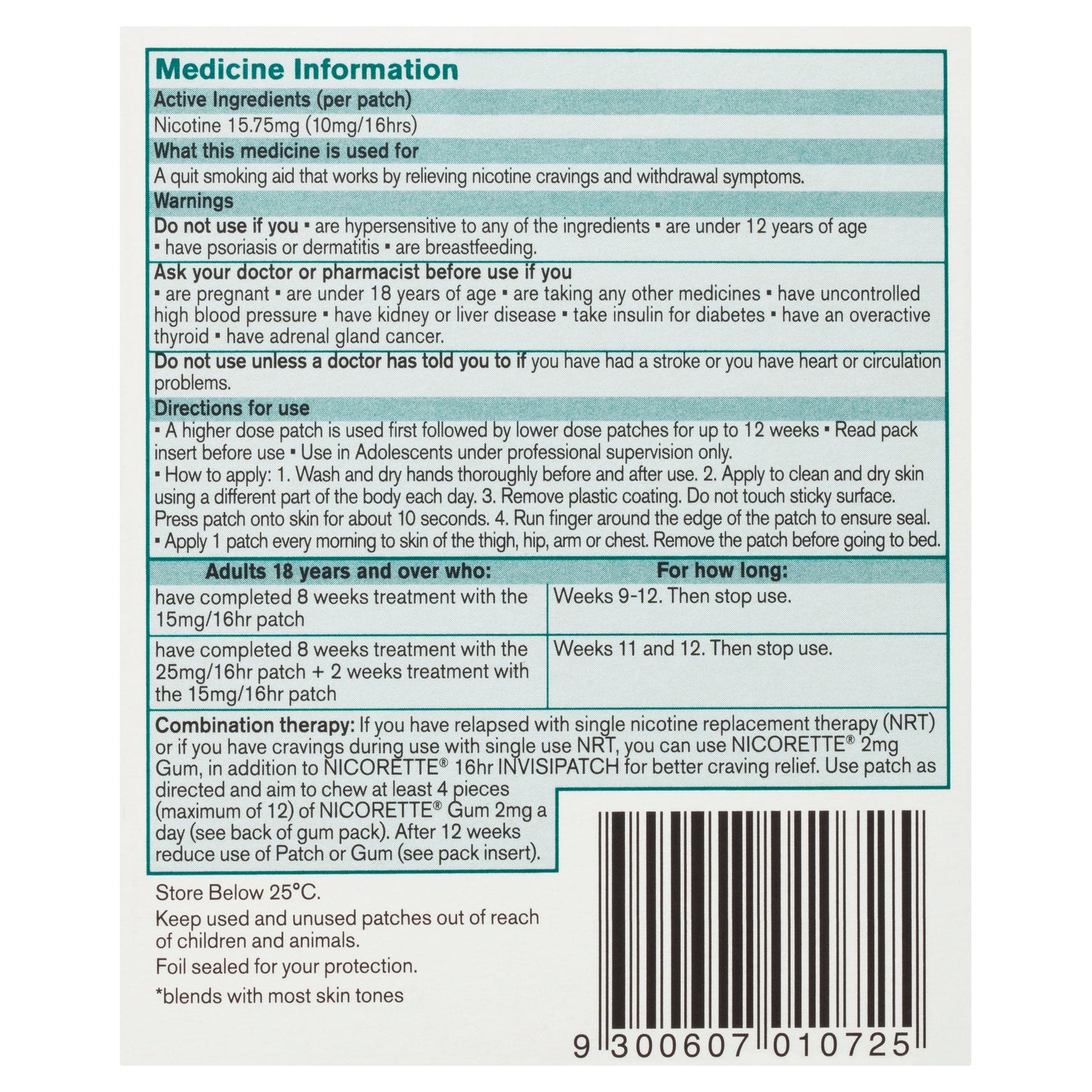 Nicorette InvisiPatch 10mg 7 Patches - Cutprice Online