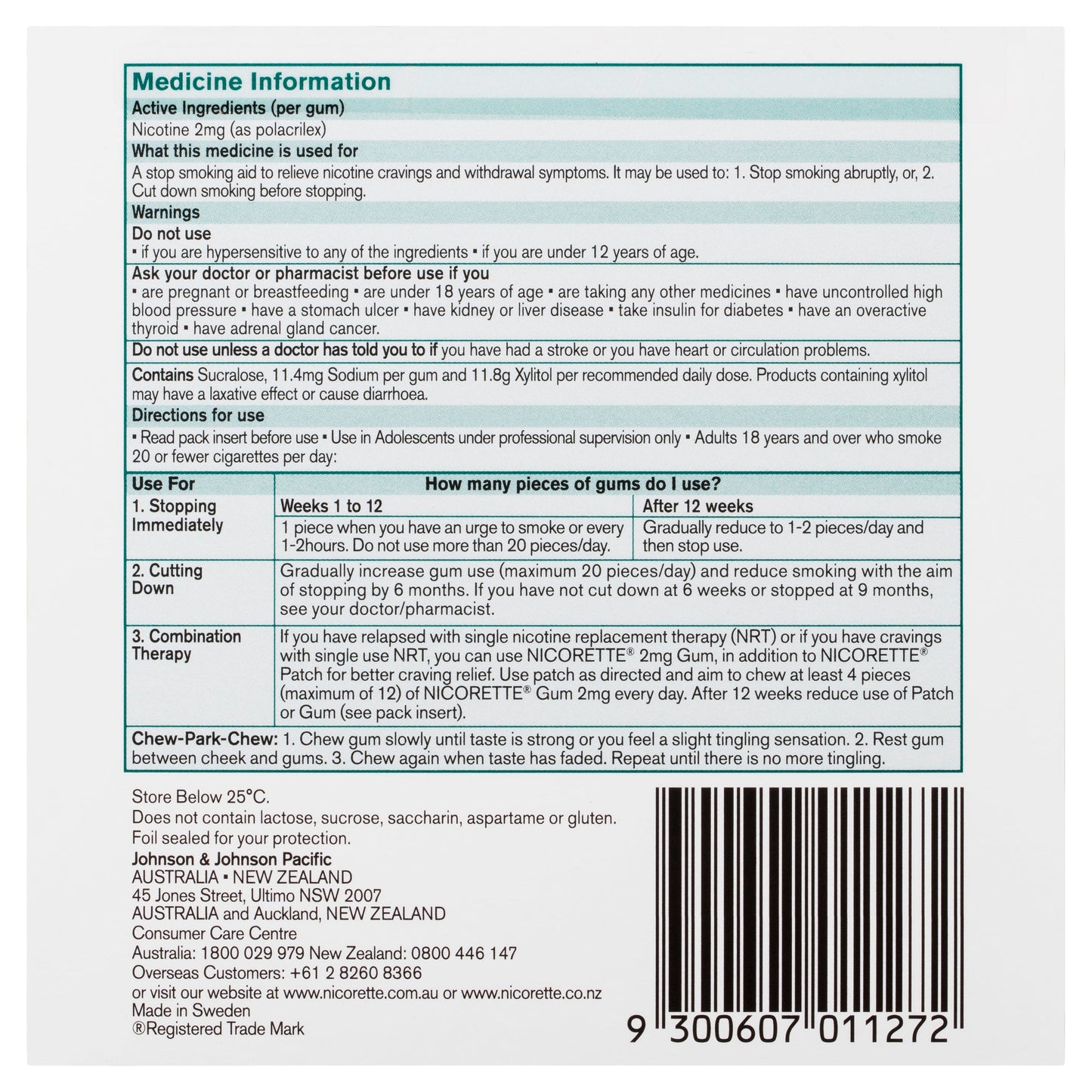 NICORETTE GUM 2MG ICY MINT 150PK - Cutprice Online