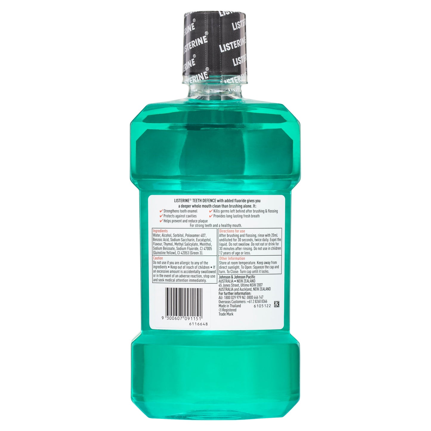 Listerine Teeth Defence Mouthwash 1 Litre + 500ml Value Pack - Cutprice Online
