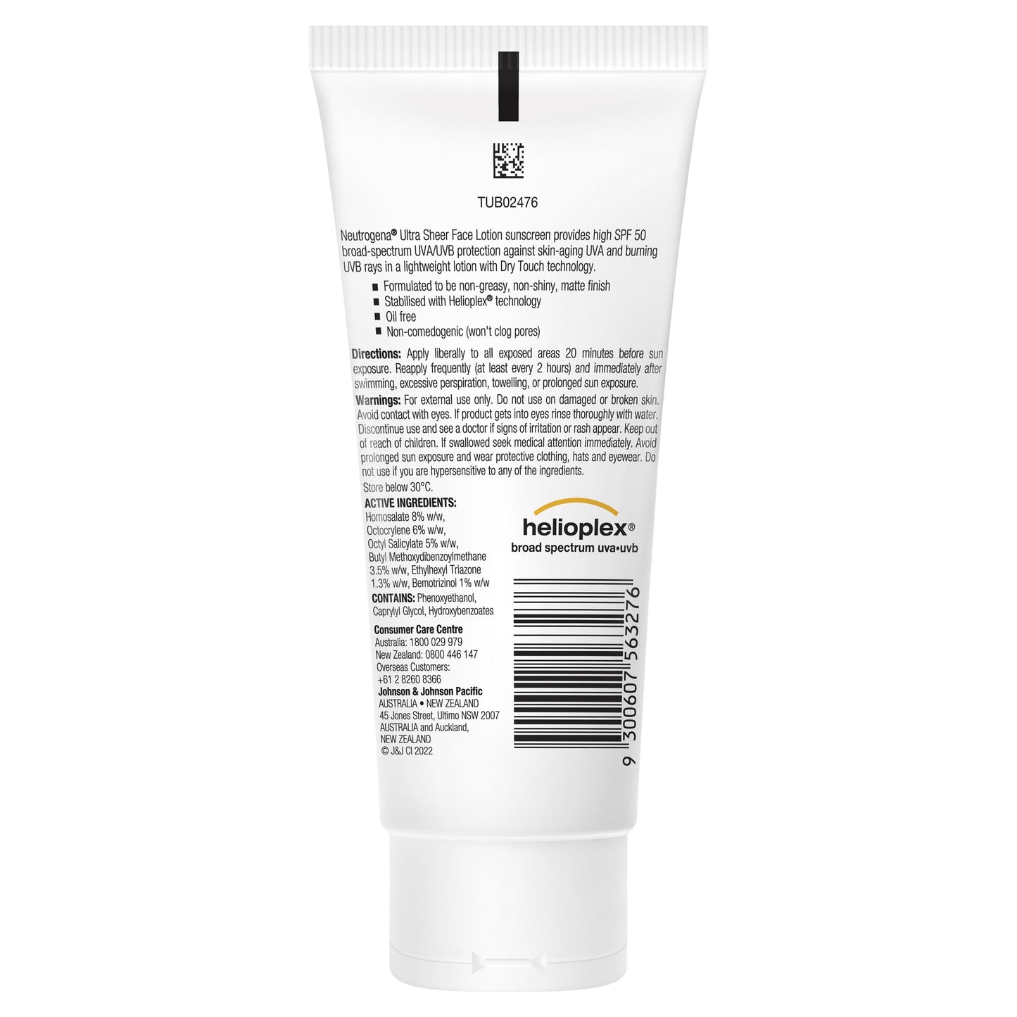 Neutrogena Ultra Sheer Face Lotion Sunscreen SPF50 88 ml - Cutprice Online