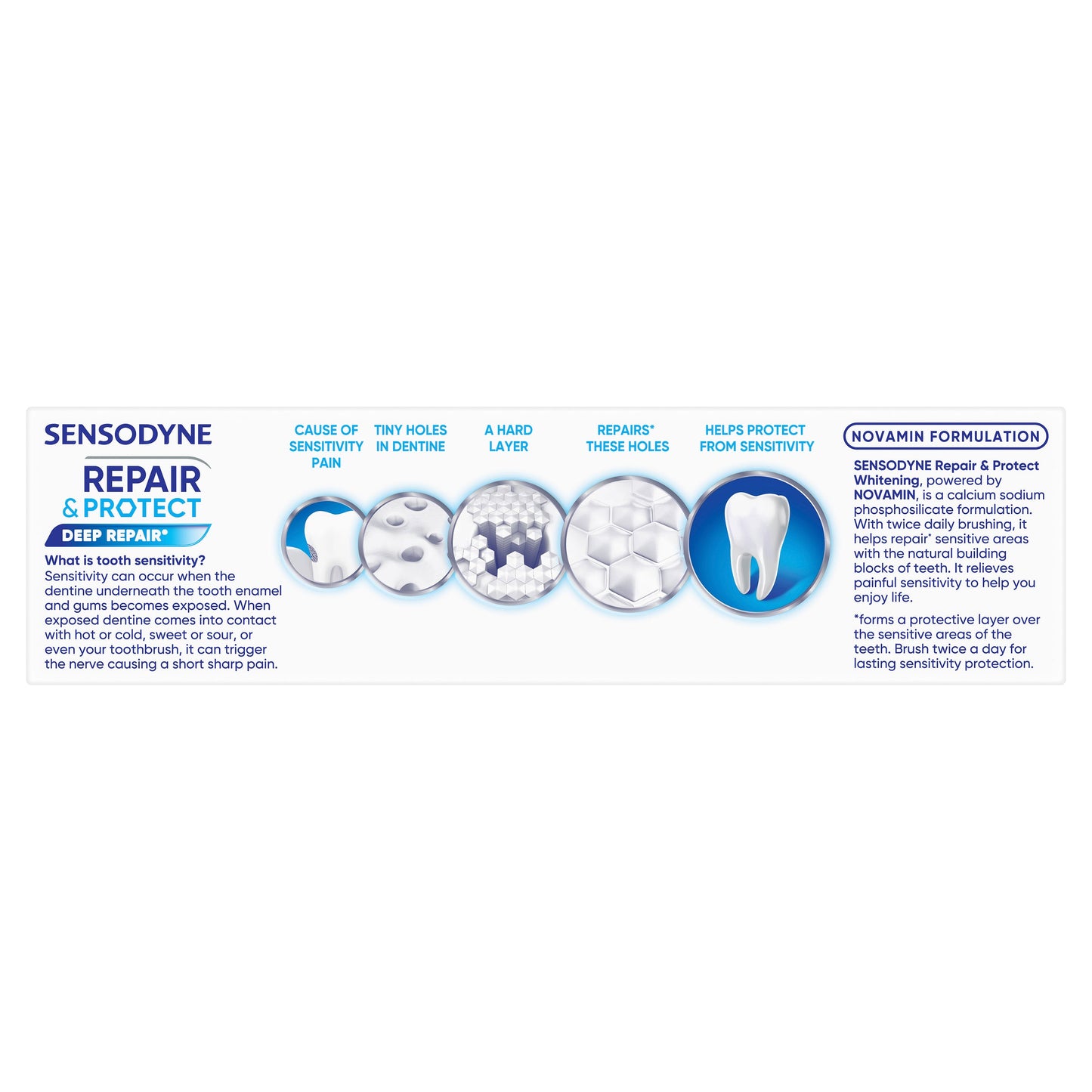 Sensodyne Sensitive Teeth Pain Repair & Protect Whitening Toothpaste 100g - Cutprice Online