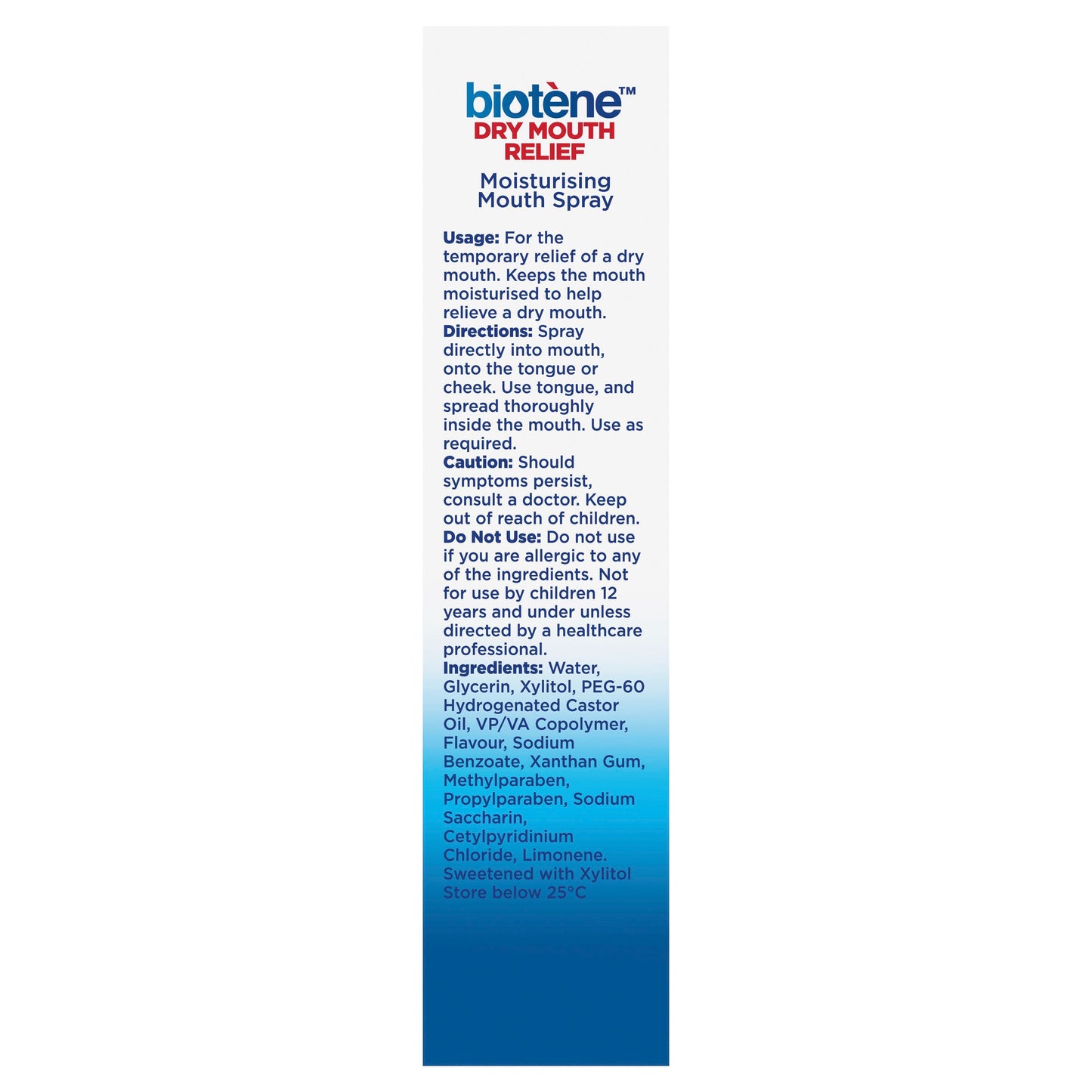 Biotene Dry Mouth Relief Moisturising Mouth Spray Gentle Mint 50ml - Cutprice Online