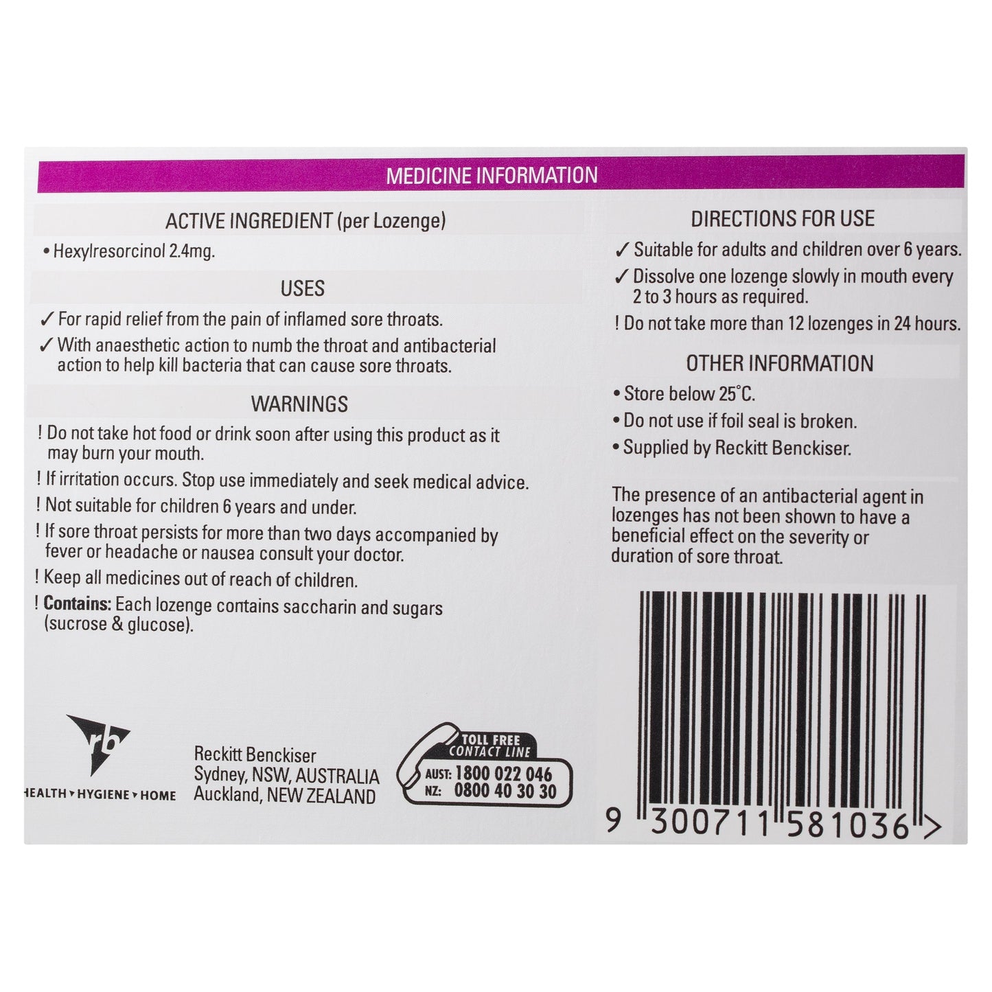 Strepsils Extra Blackcurrant 16 Lozenges - Cutprice Online