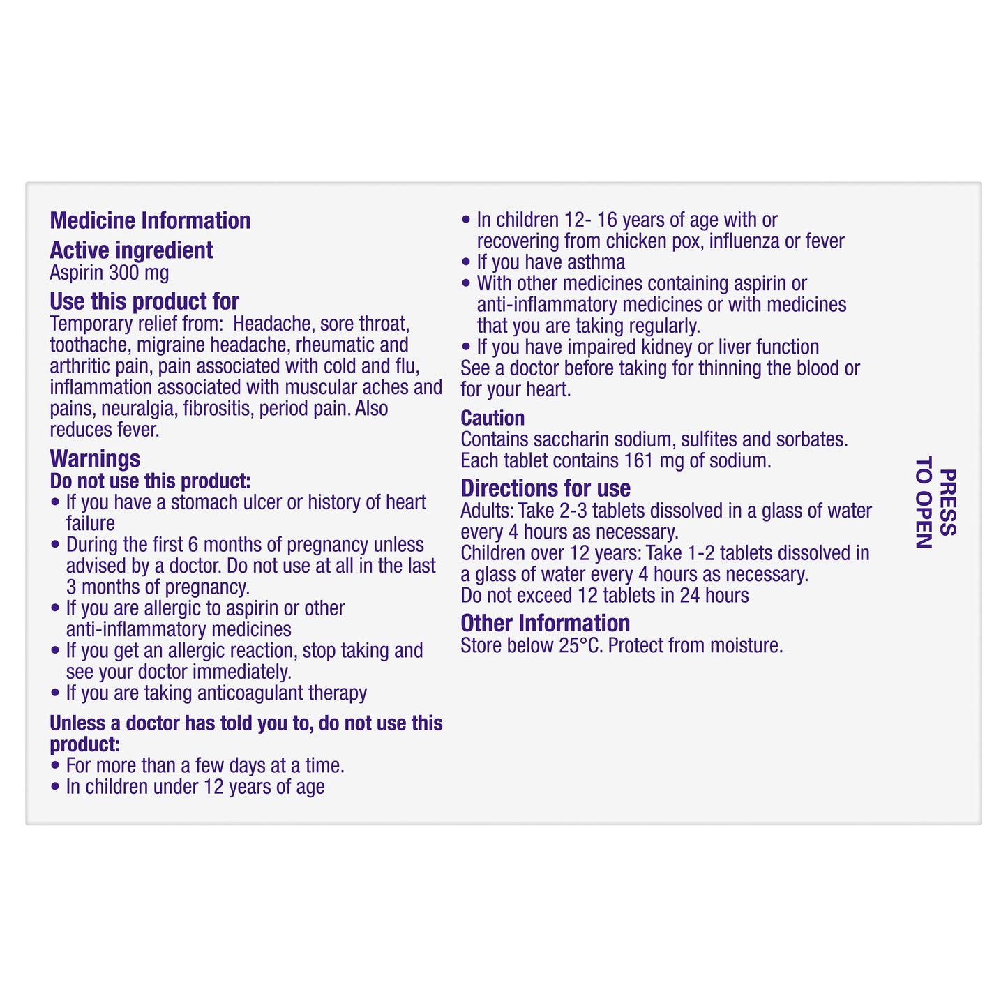 Aspro Clear Pain Relief 24 Soluble Tablets - Cutprice Online