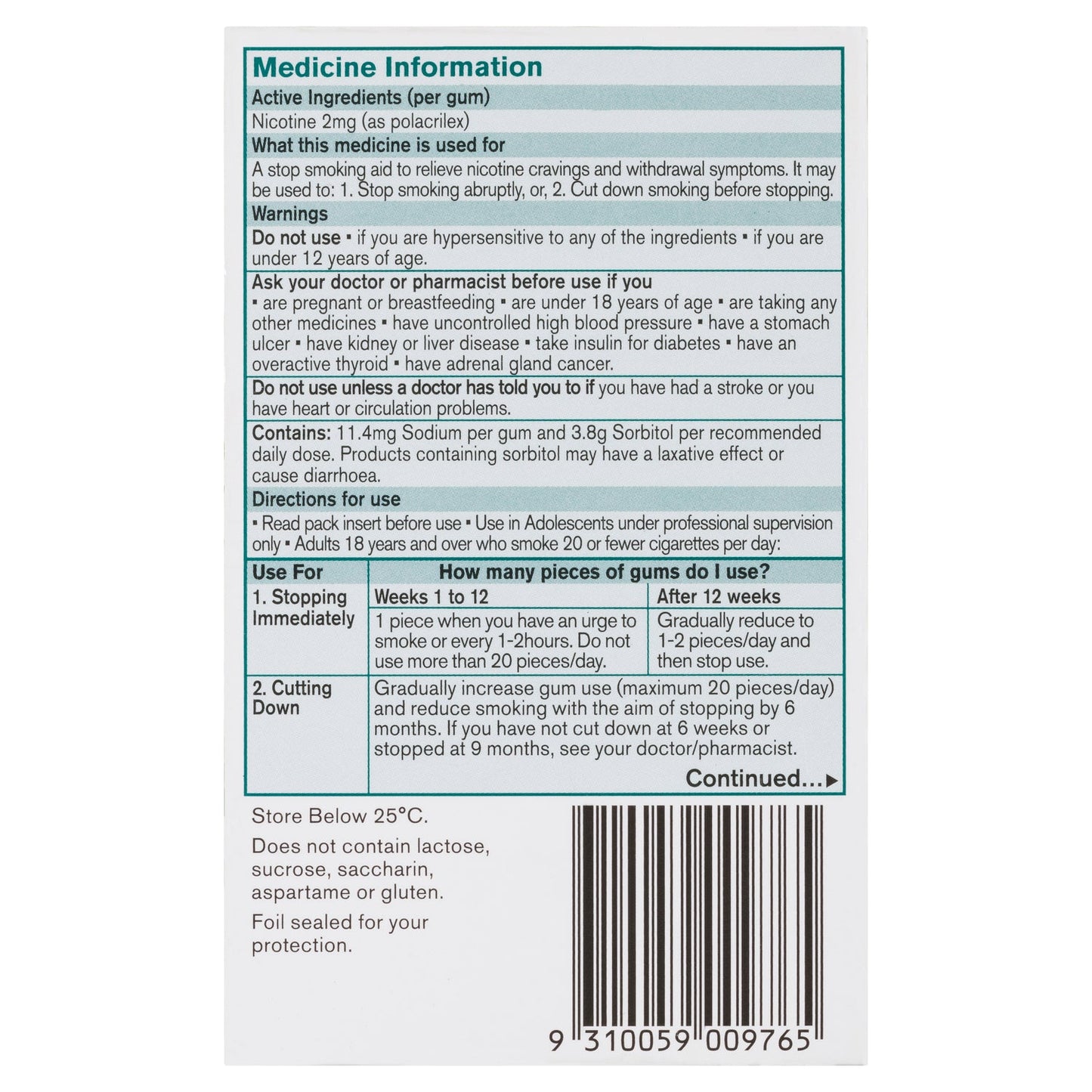 Nicorette Chewing Gum 2mg Classic 30 - Cutprice Online