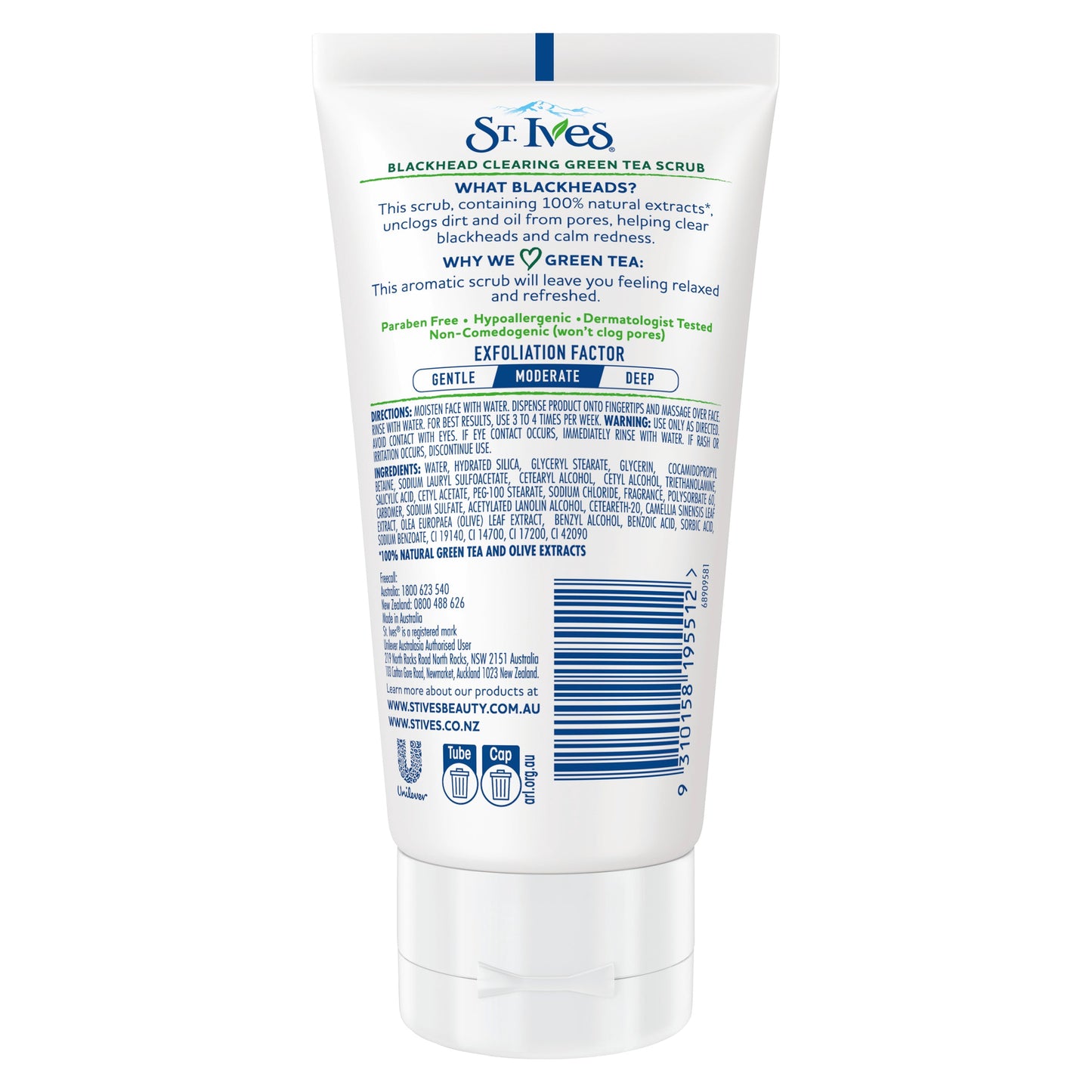 St Ives Naturally Clear Scrub Green Tea 150ml - Cutprice Online