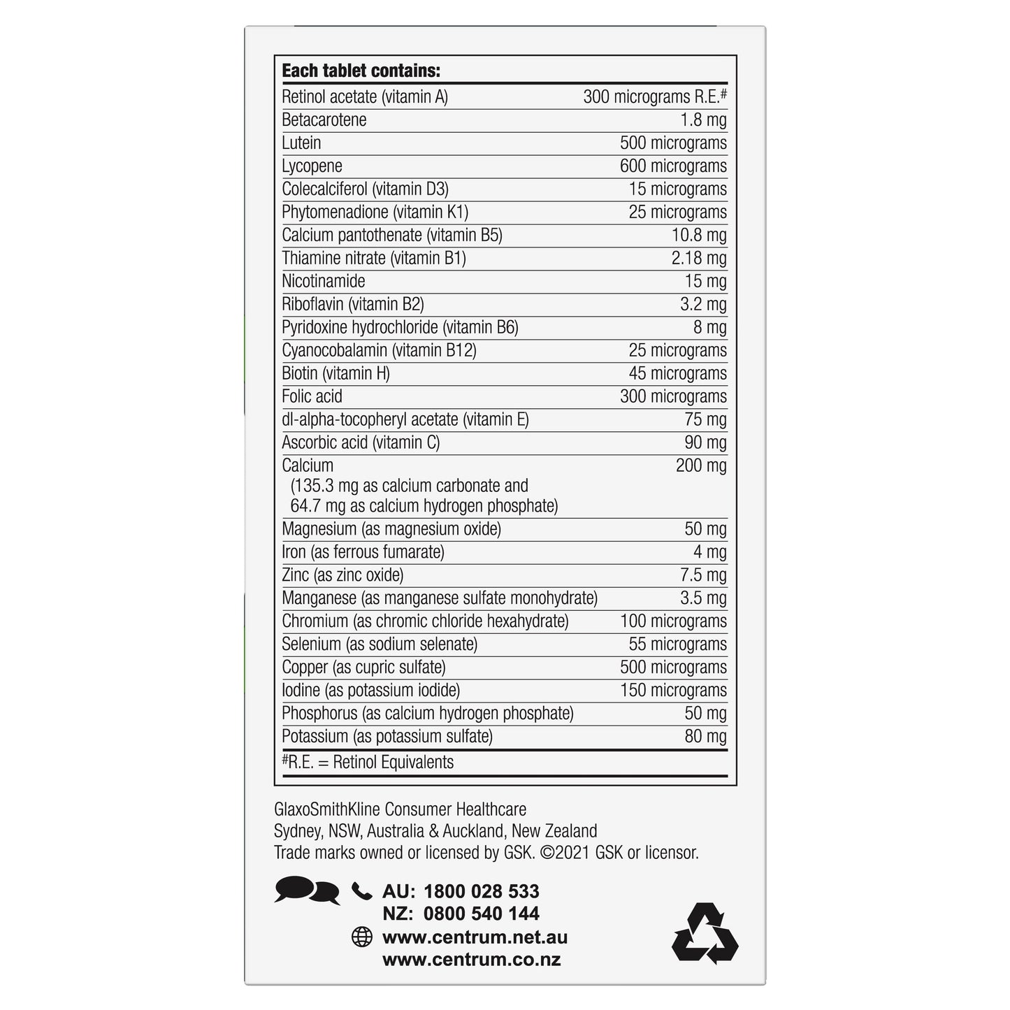 Centrum Advance 50+ for Adults Tablets 100 Pack - Cutprice Online