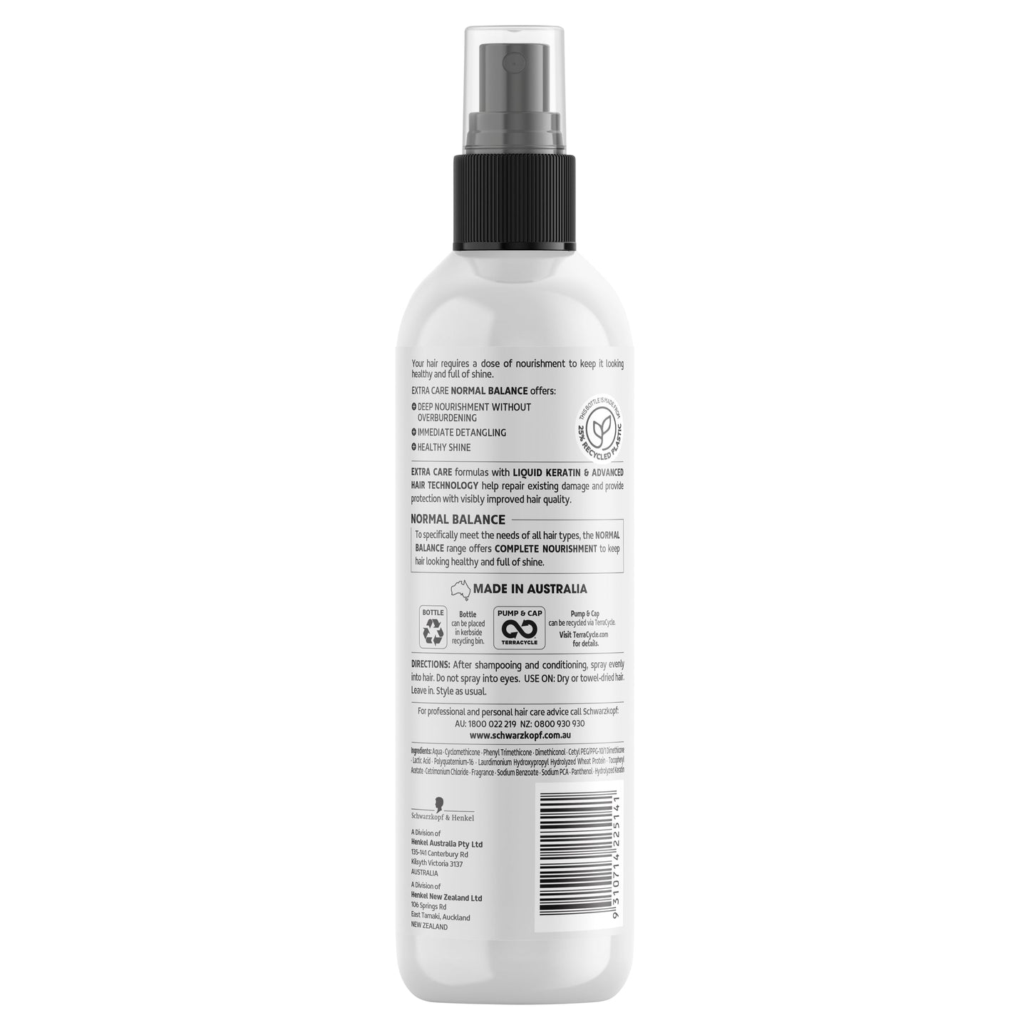 Schwarzkopf Extra Care Normal Balance Express Repair Leave-In Conditioner 250ml - Cutprice Online