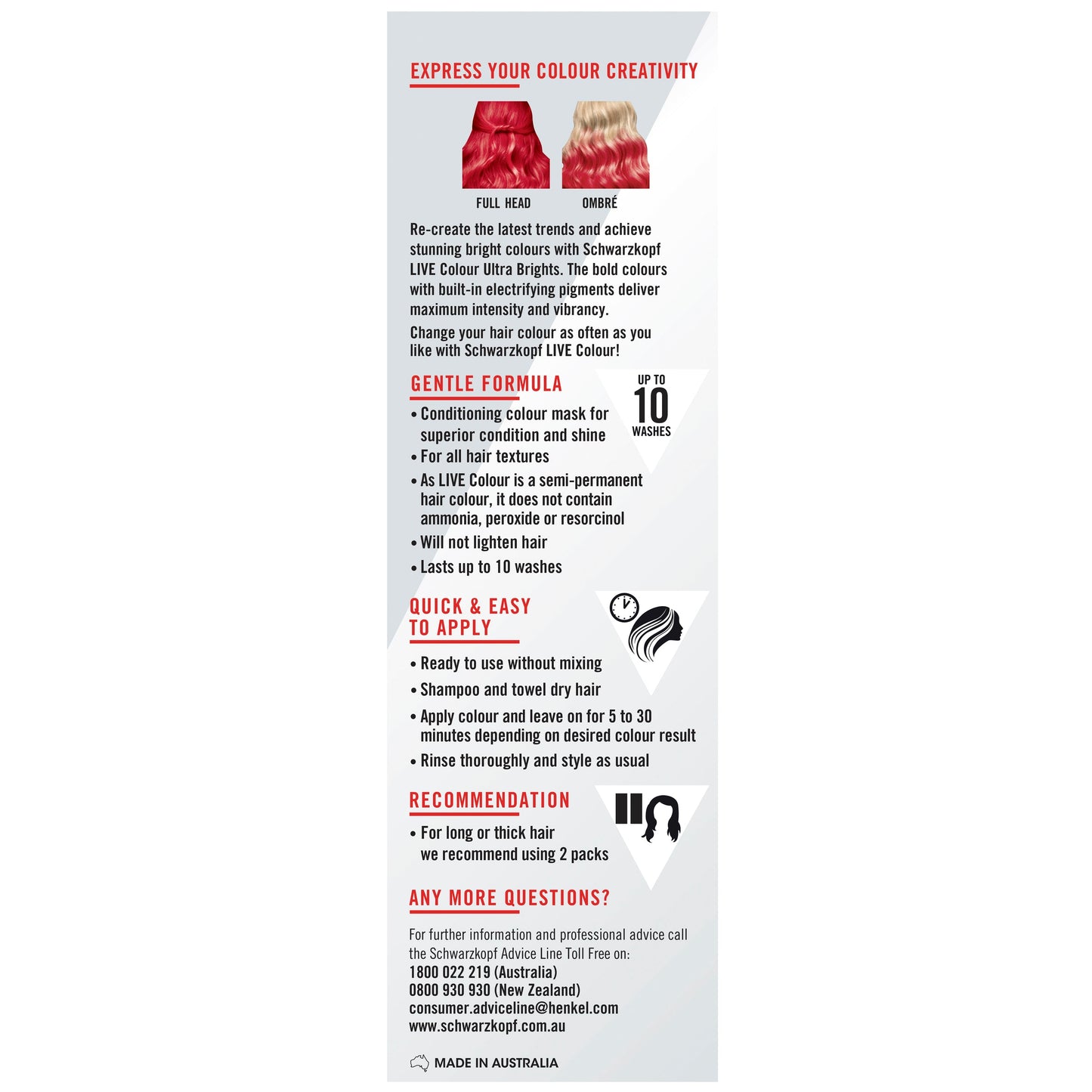 Schwarzkopf Live Colour Ultra Brights Pillar Box Red 75ml - Cutprice Online