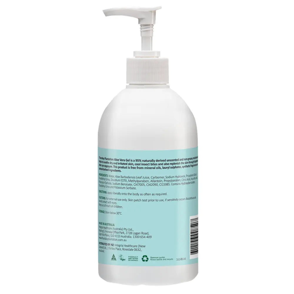 Thursday Plantation Aloe Vera Gel Pump 500g THURSDAY PLANTATION