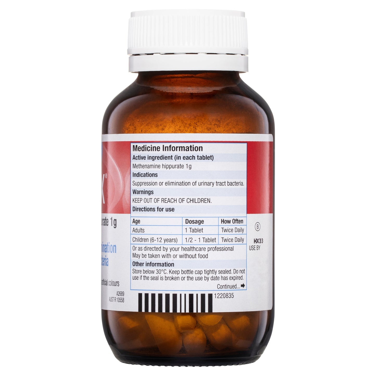Hiprex 1g Tablets 100 - Cutprice Online
