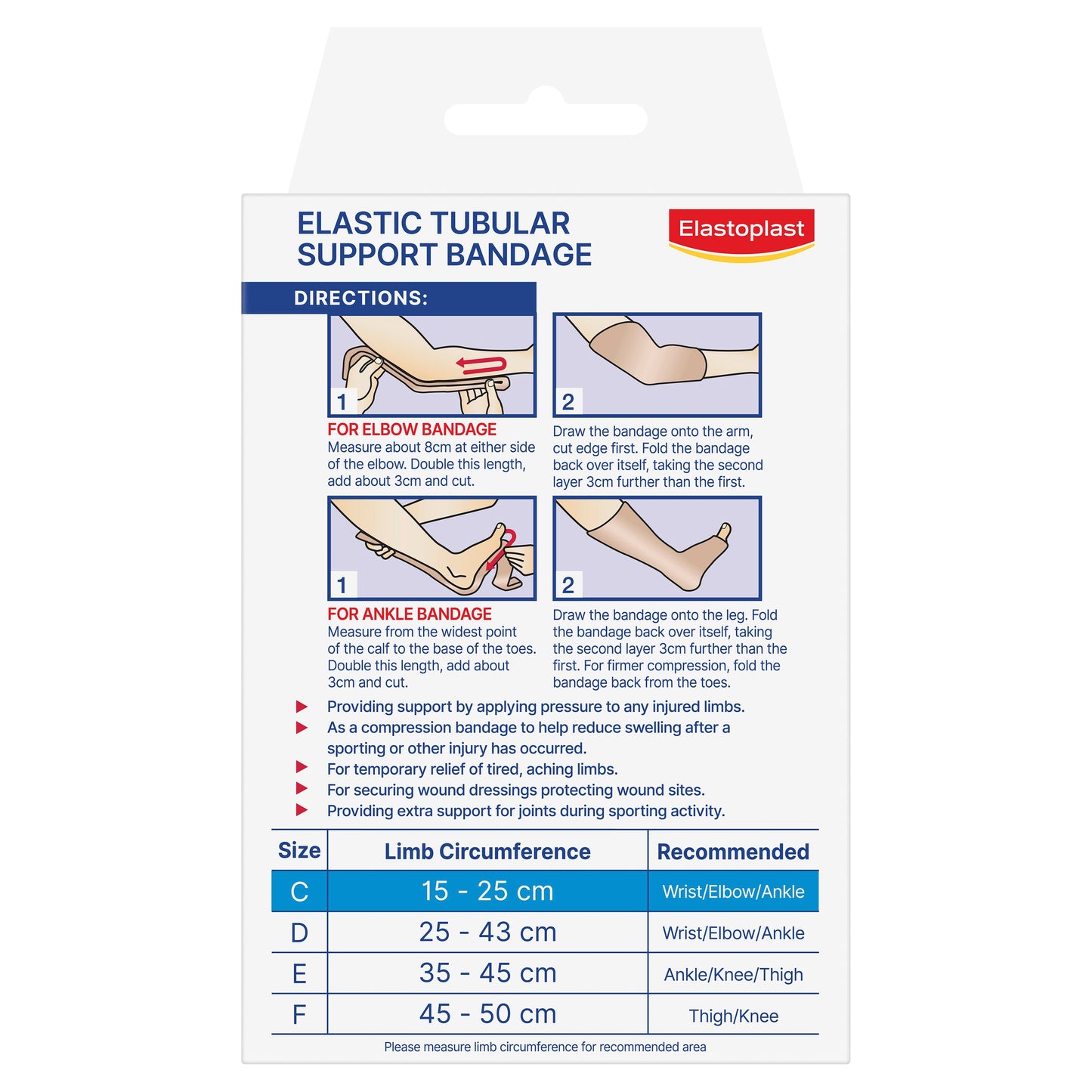 Elastoplast 2225 Elastic Tubular Support Bandage Size C - Cutprice Online