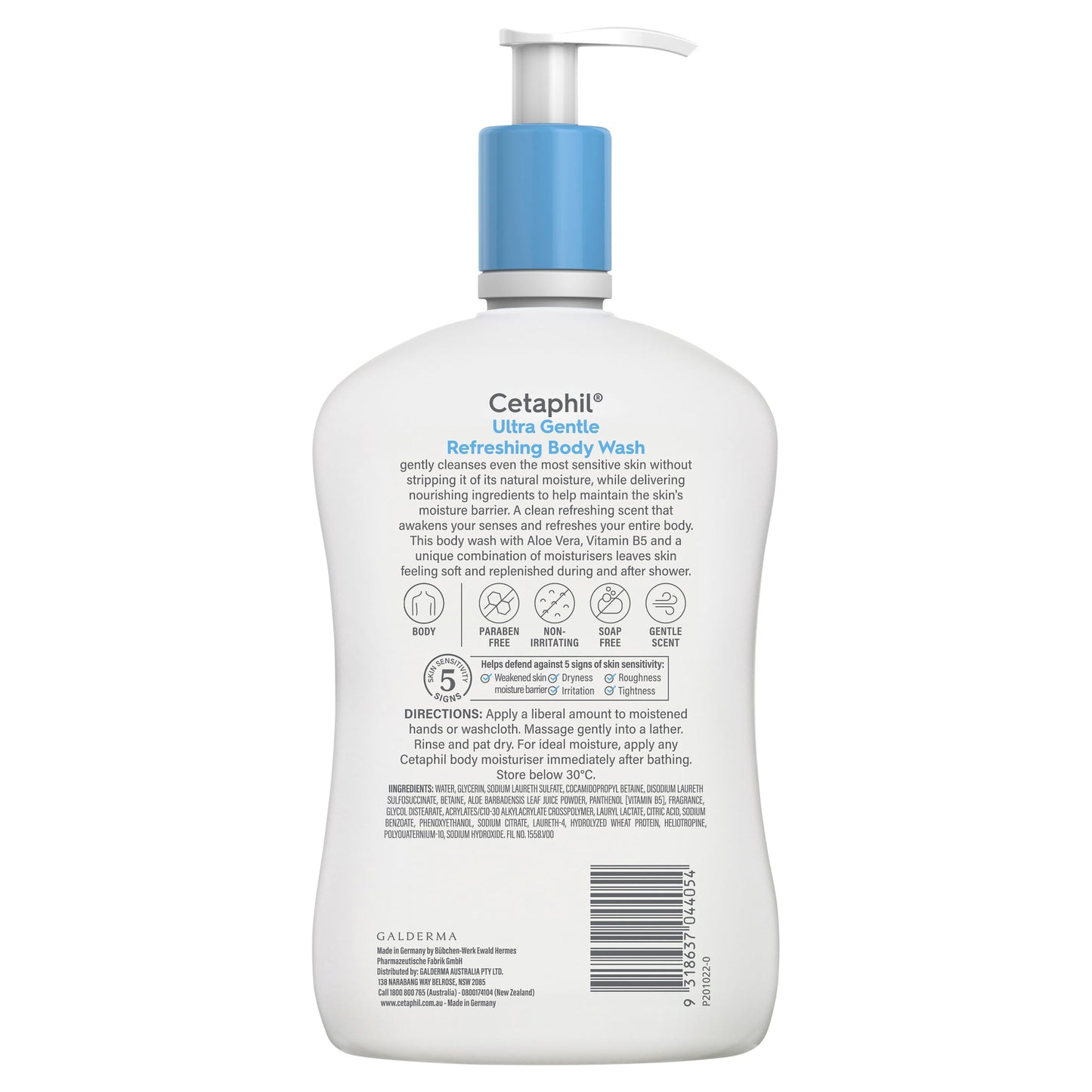 Cetaphil Ultra Gentle Refreshing Body Wash 1 Litre - Cutprice Online