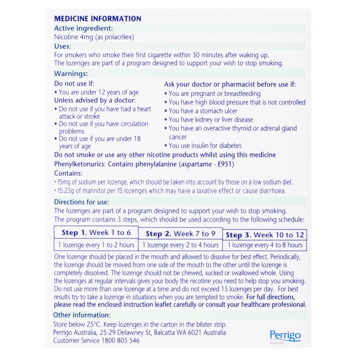 Nicotinell Lozenges Peppermint 4mg 72PK - Cutprice Online