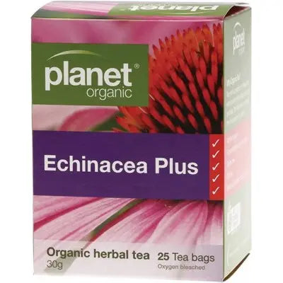 PLANET ORGANIC Herbal Tea Bags Echinacea Plus 25 PLANET ORGANIC