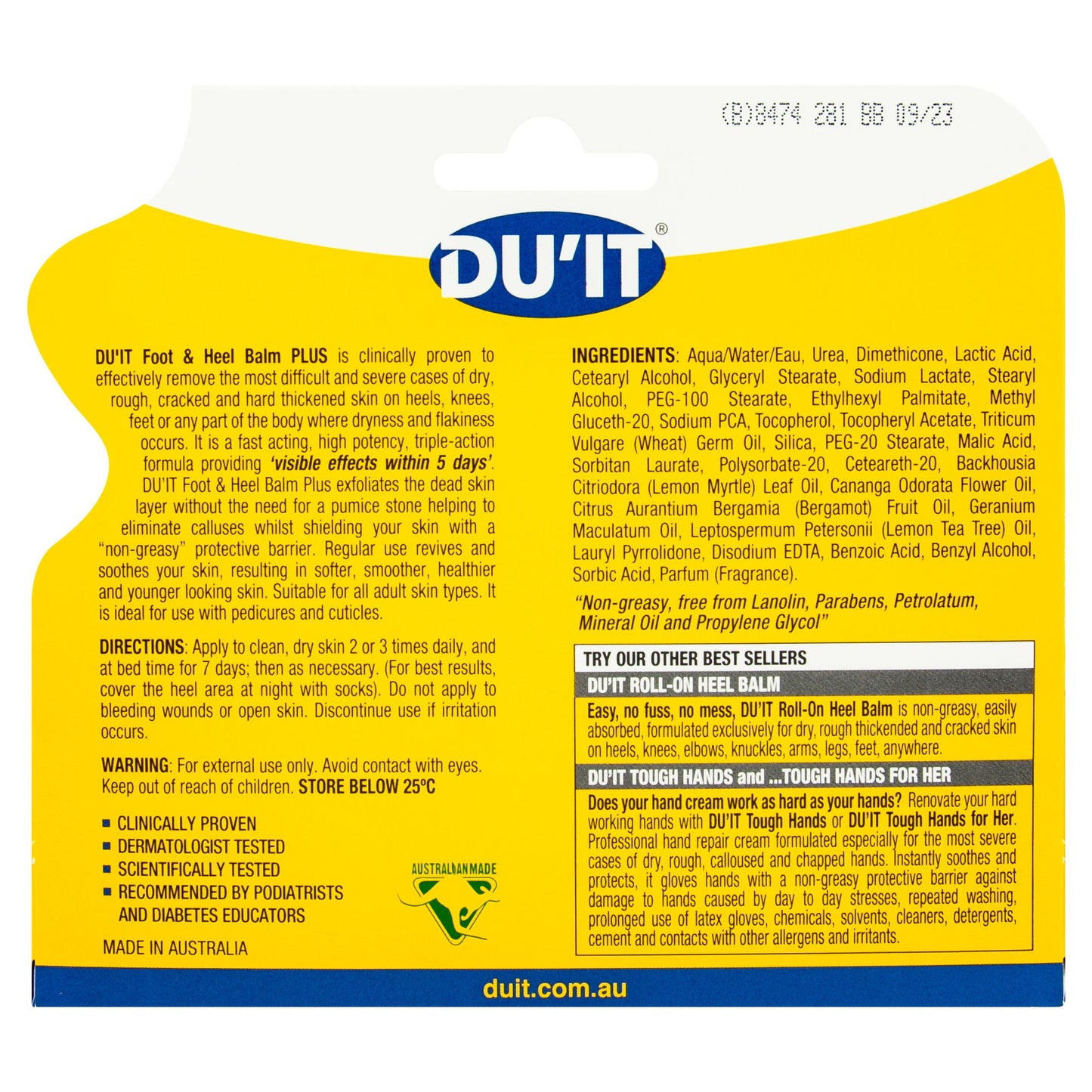 DUIT Foot & Heel Balm Plus 50g - Cutprice Online