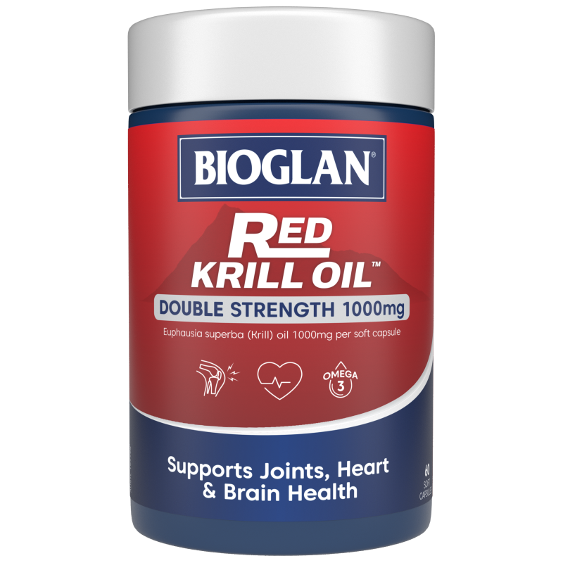Bioglan Red Krill Oil Double Strength 1000mg 60 Capsules - Cutprice Online