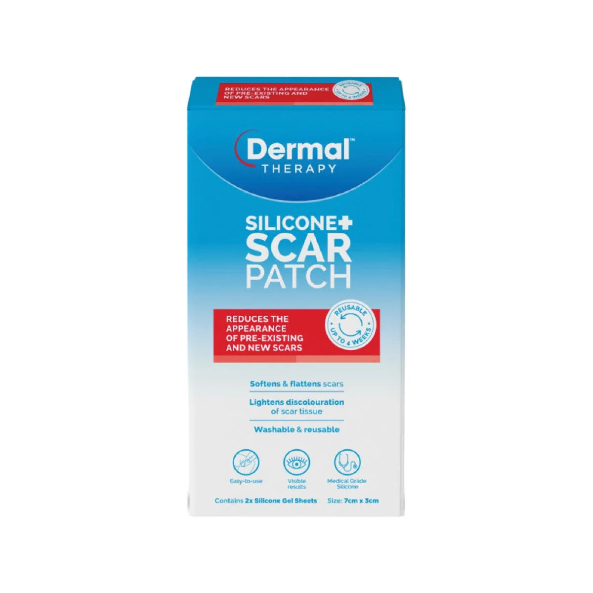 Dermal Therapy Silicone Scar Treatment Patch 7cm x 3cm