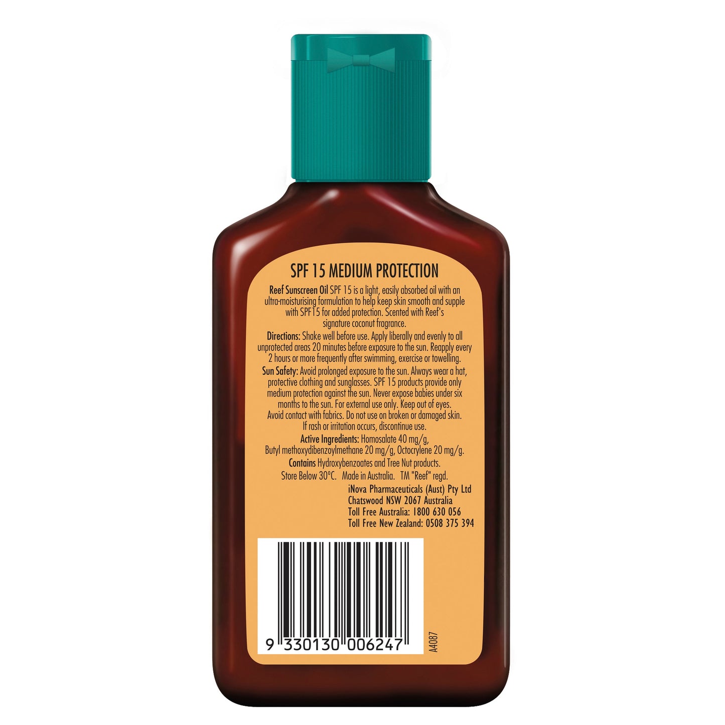 Reef Dark Sun Tan Oil SPF 15+ Coconut - 125mL - Cutprice Online