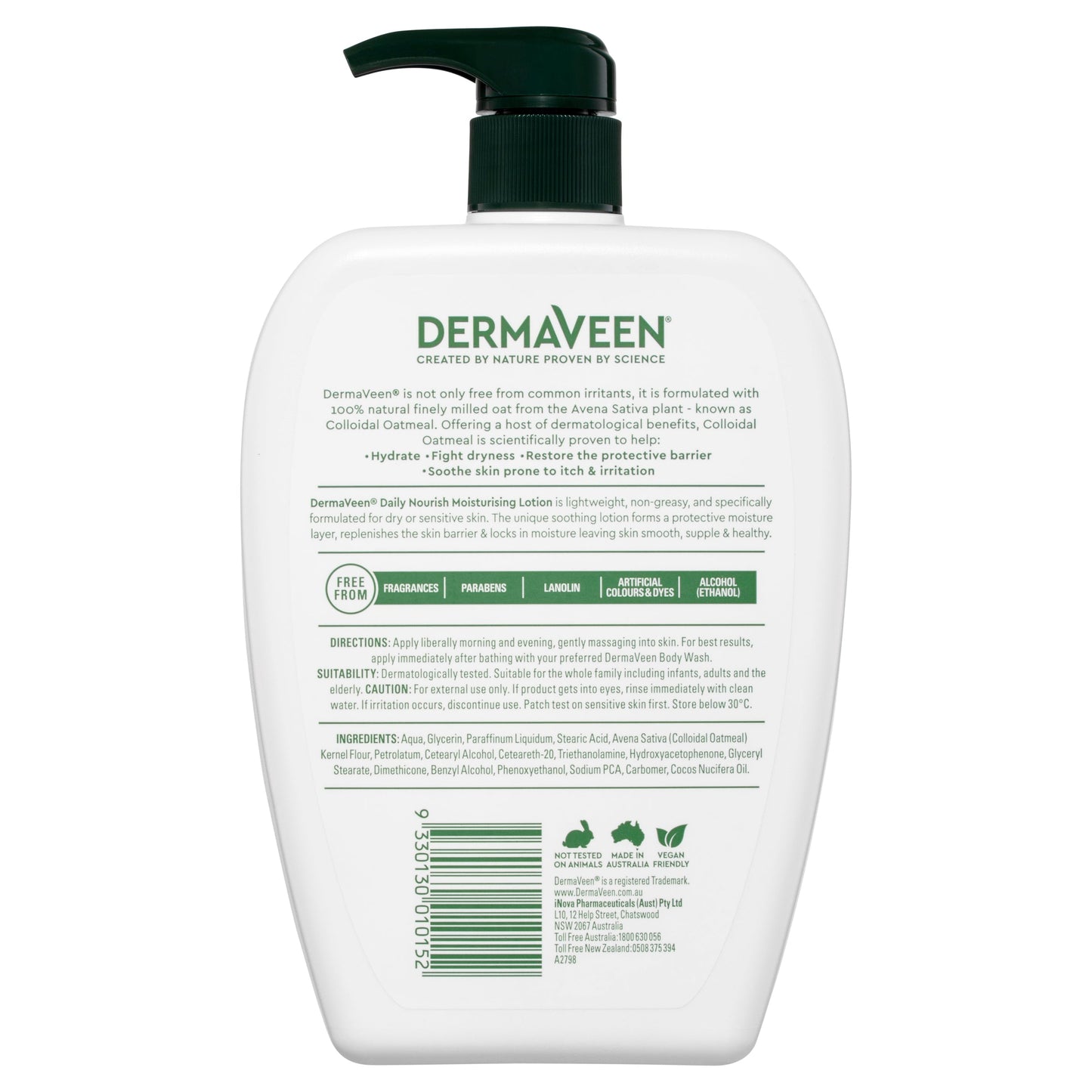 DermaVeen Daily Nourish Moisturising Lotion 1 Litre - Cutprice Online