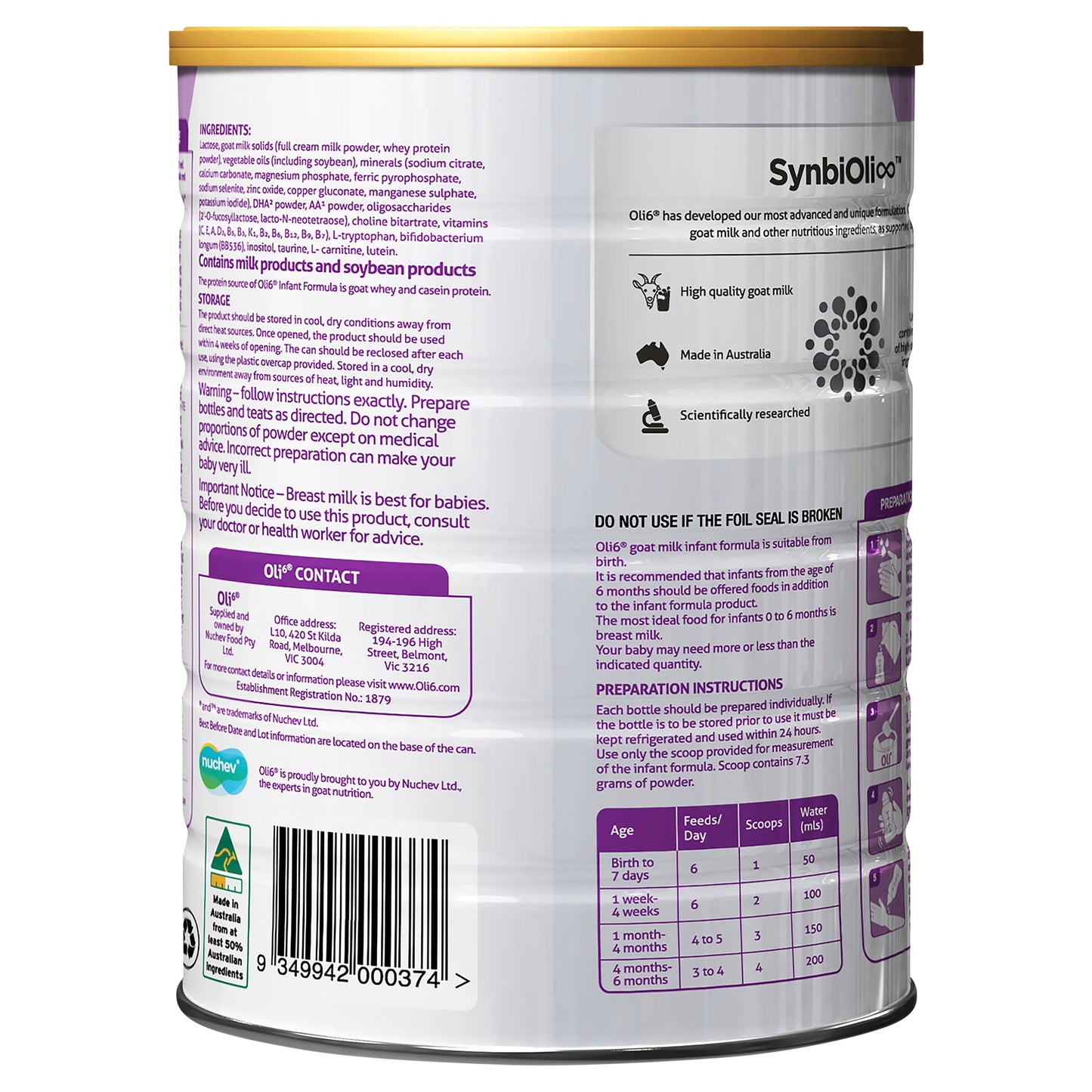 Oli6 Goat Formula Stage 1 Dairy Goat Infant Formula CP - Cutprice Online