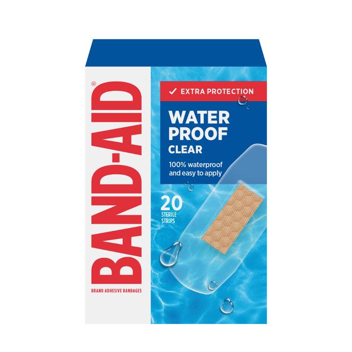BAND-AID Waterproof Clear All One Size 20