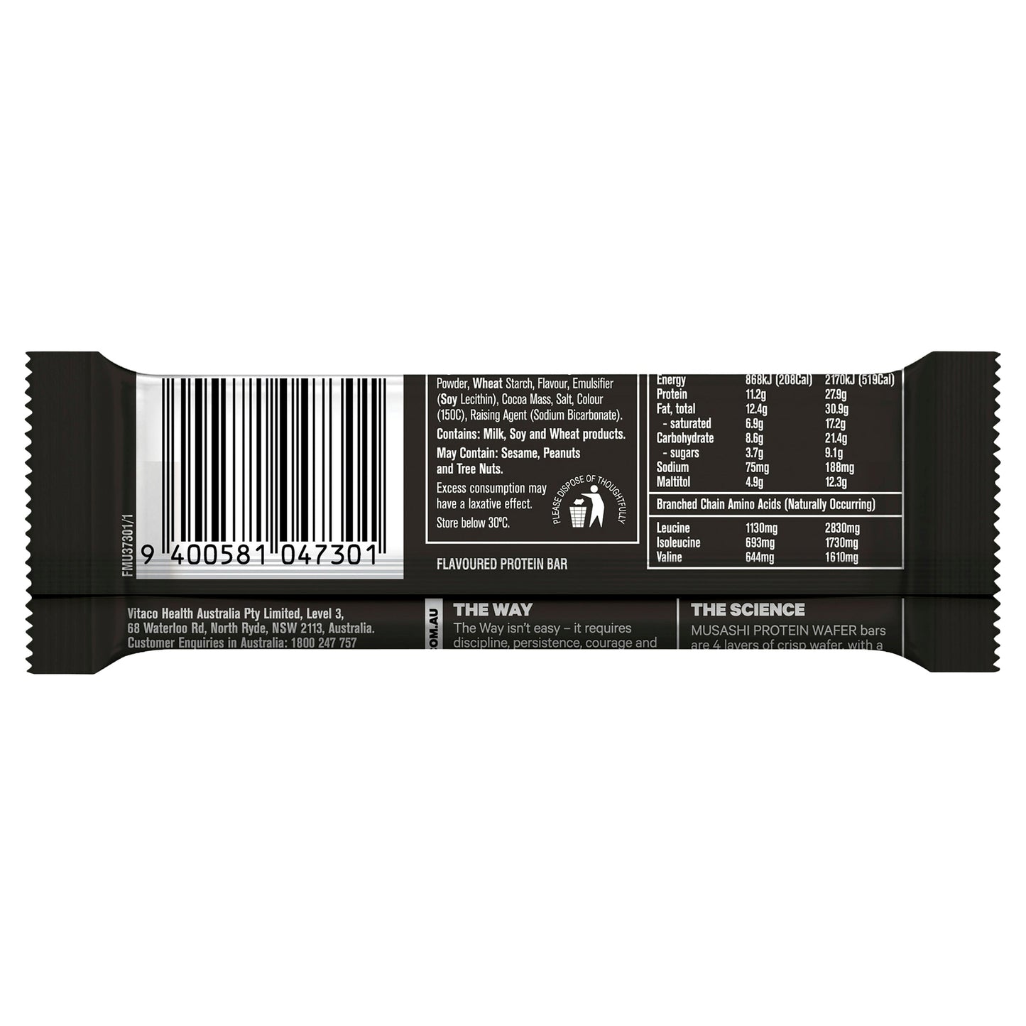 Musashi Protein Wafer Chocolate 40g 12PACK - Cutprice Online