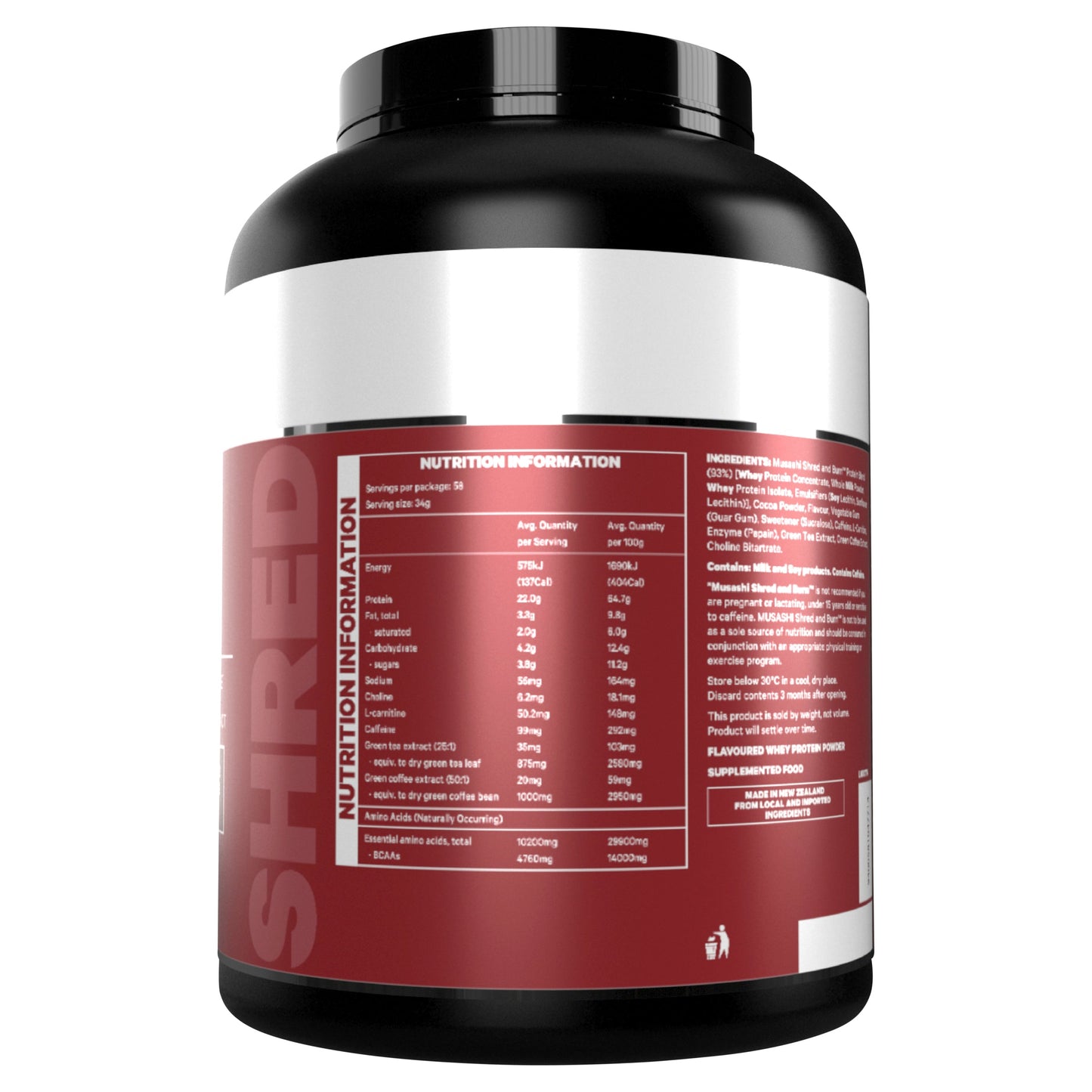 Musashi Shred And Burn Chocolate 2kg - Cutprice Online