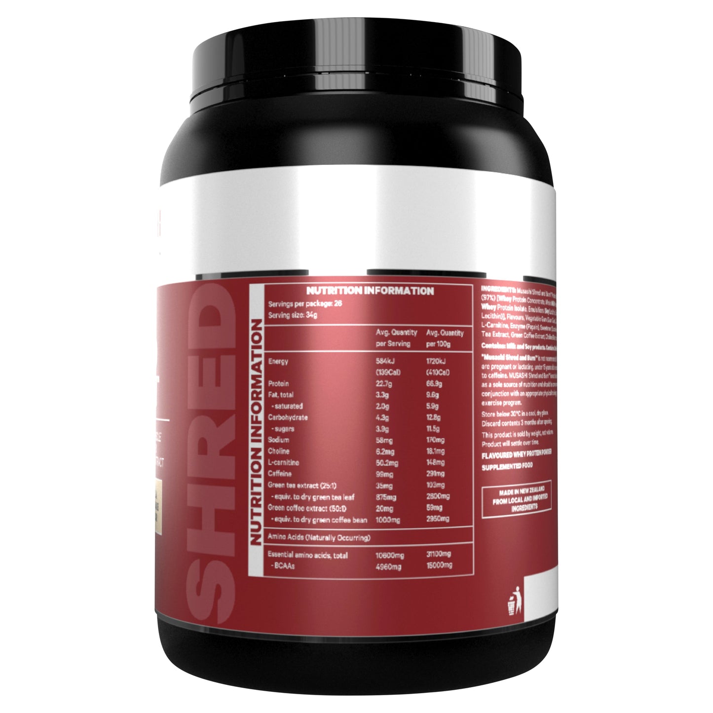 Musashi Shred And Burn Vanilla 900g - Cutprice Online