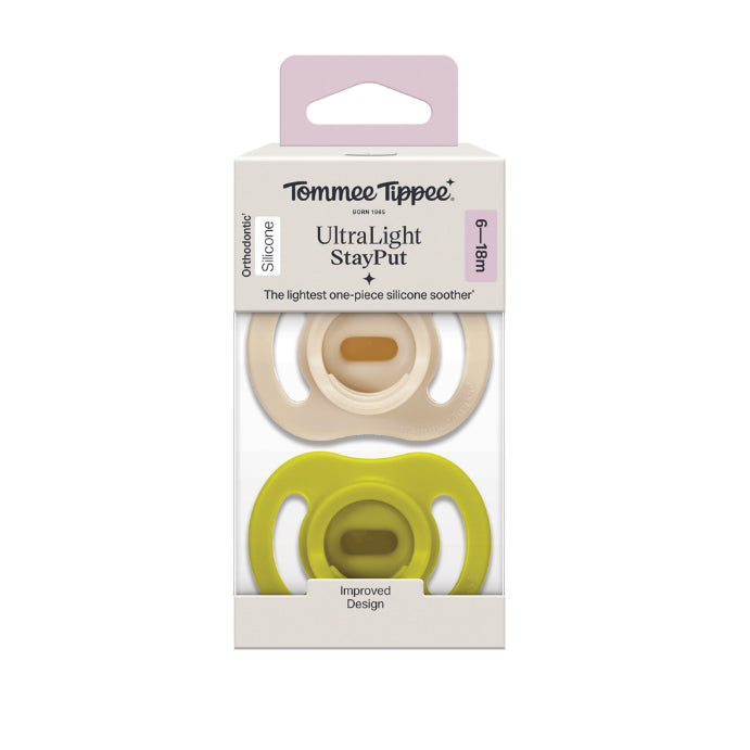 Tt Ultralight Stayput Soother 6-18m 2pk