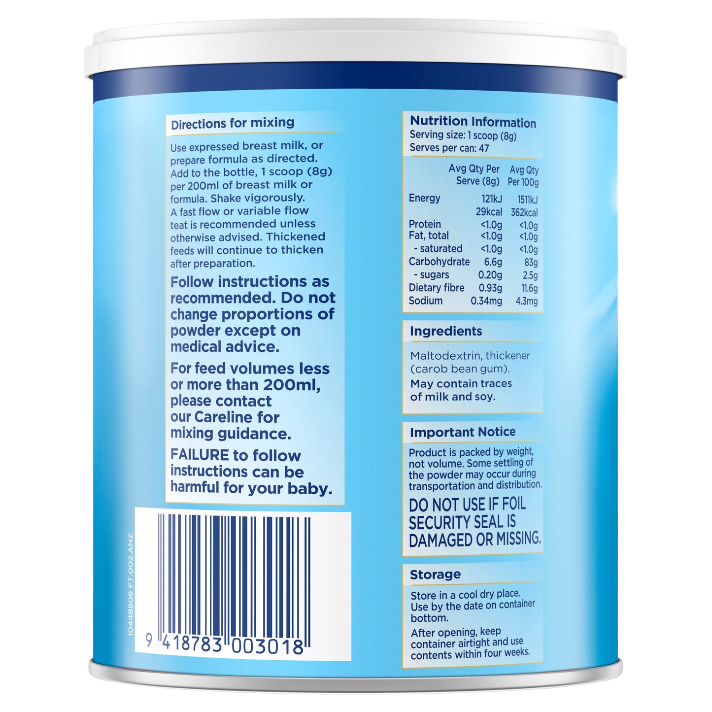 Karicare Aptamil Food Thickener 380g - Cutprice Online