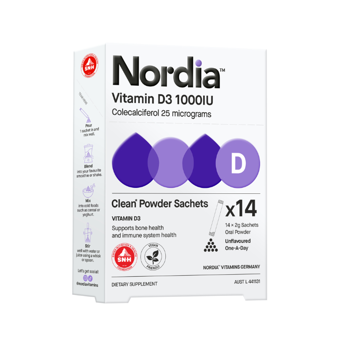 Nordia Vit D3 1000iu Sachets 14pk