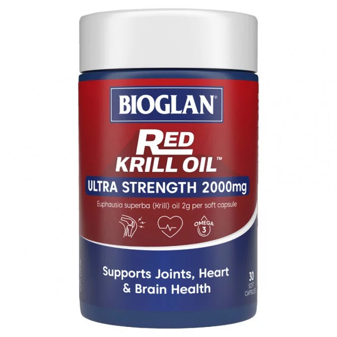 Bioglan Red Krill Oil Ultra Strength 2000mg 30 Capsules - Cutprice Online