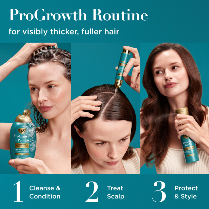 OGX ProGrowth + Peptide Shampoo 385mL