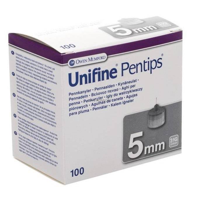 UNIFINE PENTIPS NEEDLE G31 5MM 100PK - Cutprice Online