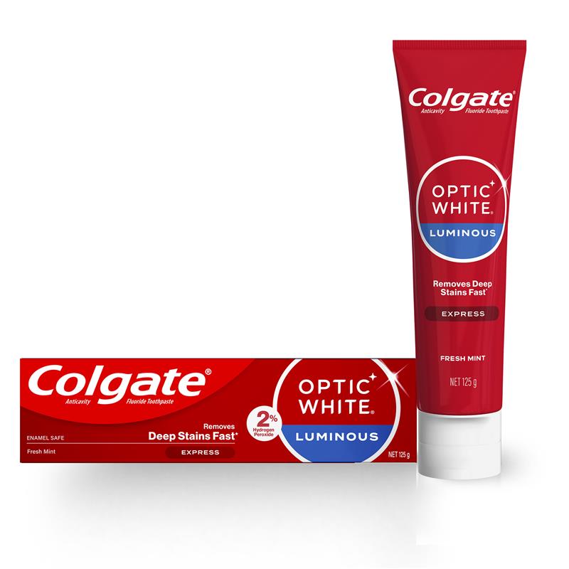 Colgate Optic White Express White Fresh Mint Teeth Whitening Toothpaste with hydrogen peroxide 125g - Cutprice Online