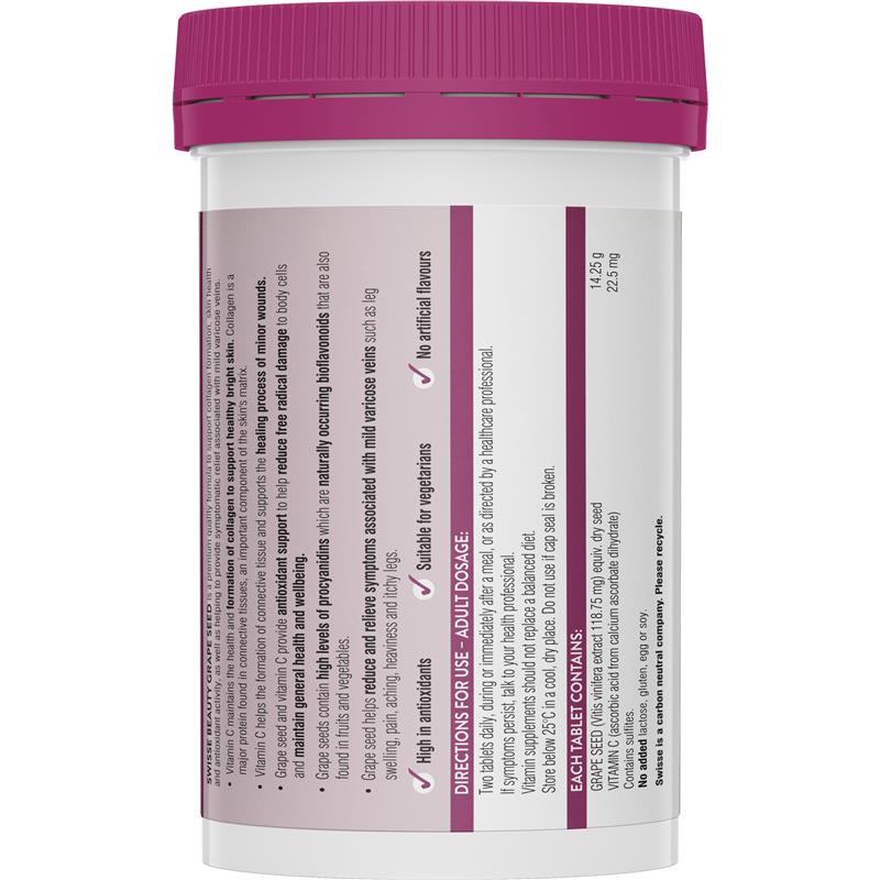 Swisse Grape Seed 14,250mg 180 Tablets - Cutprice Online