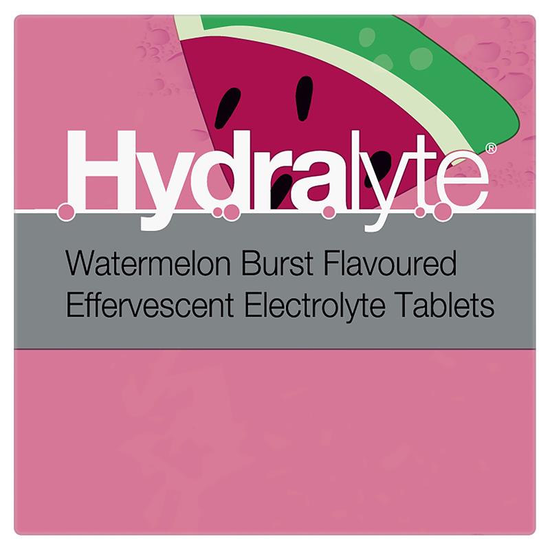 Hydralyte Electrolyte Effervescent Watermelon Burst Flavoured 20 Tablets - Cutprice Online